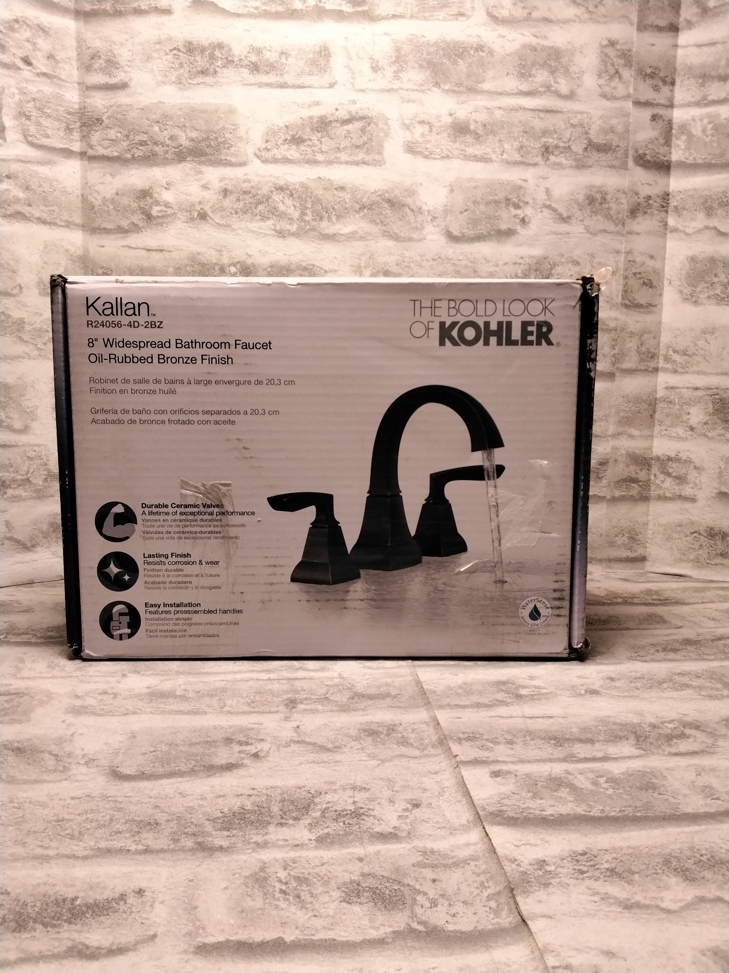 KOHLER Kallan 8 in. Widespread 2-Handle Bathroom Faucet in Oil-Rubbed Bronze (7654585336046)